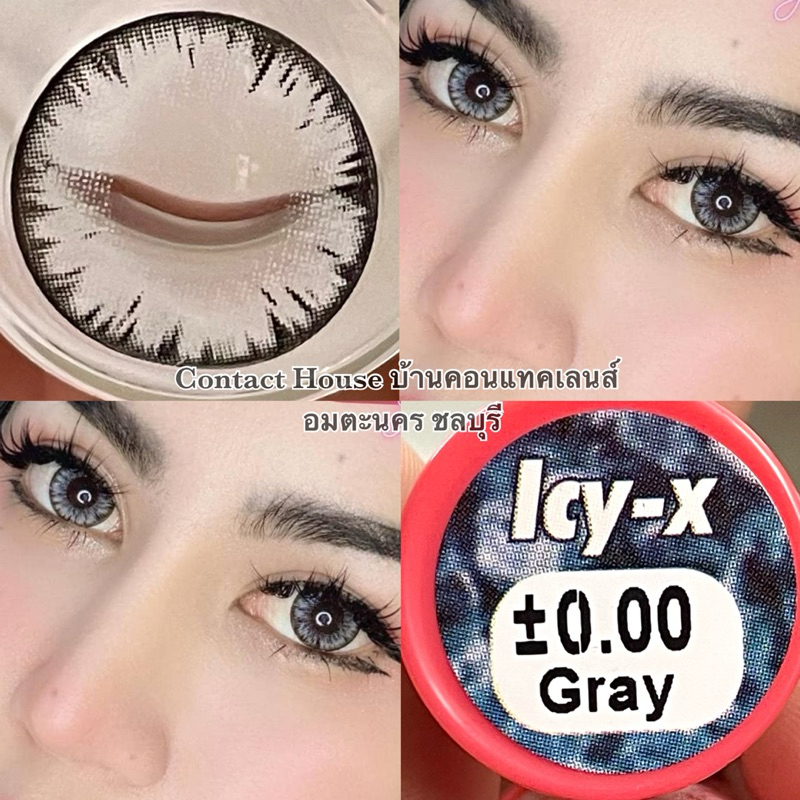 คอนแทคเลนส์ Icy-x ฉ่ำม๊ากกก ลายเกร็ดหิมะ ที่ตาโตที่สุด   สวยหวานคม มีมิติเกิ๊น ✨🍑 ขนาด 14.8 ค่าอมน้ำ