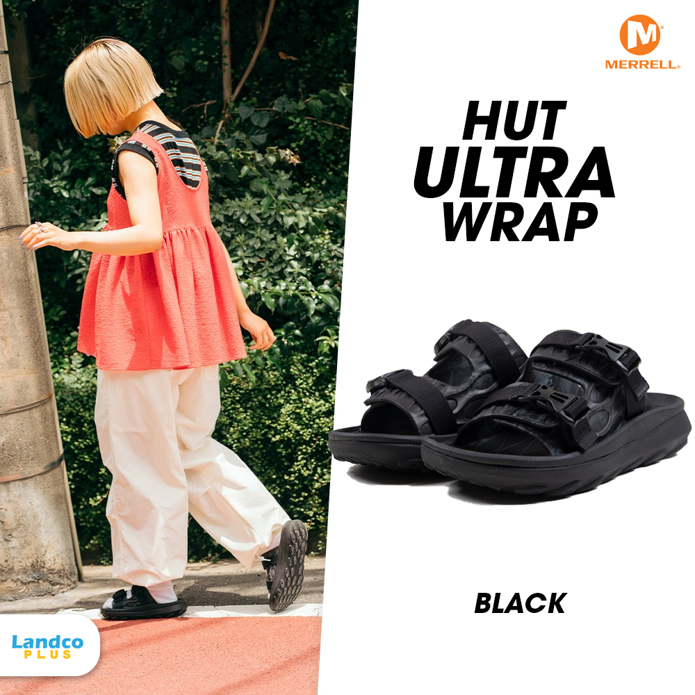 Merrell เมอเรล รองเท้าแตะ รองเท้าแฟชั่น Hut Ultra Wrap J005313 BK (3190)