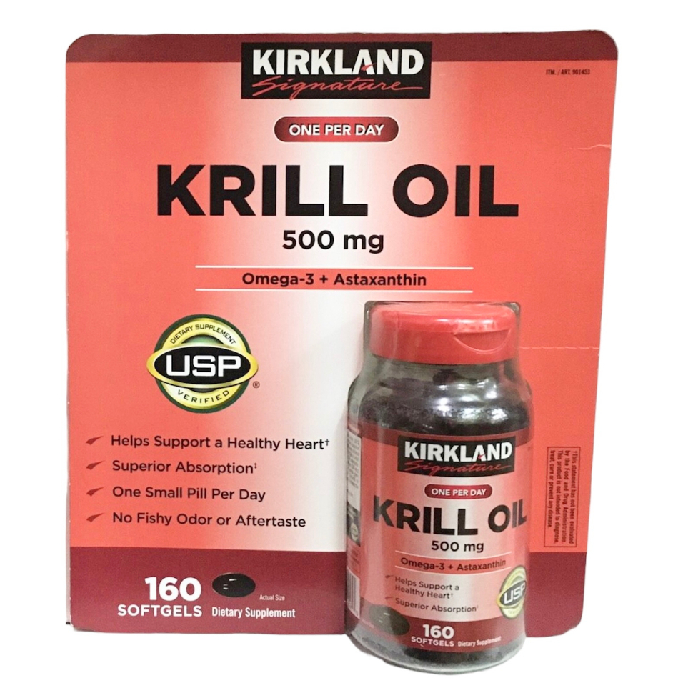 Exp.01/2026🔥Kirkland Krill Oil 500 mg 160 Softgels