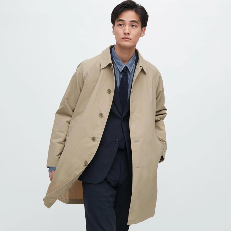 UNIQLO เสื้อแจ็คเก็ต เสื้อคลุม กันลม กันน้ำ POCKETABLE HALF COAT (A0202)