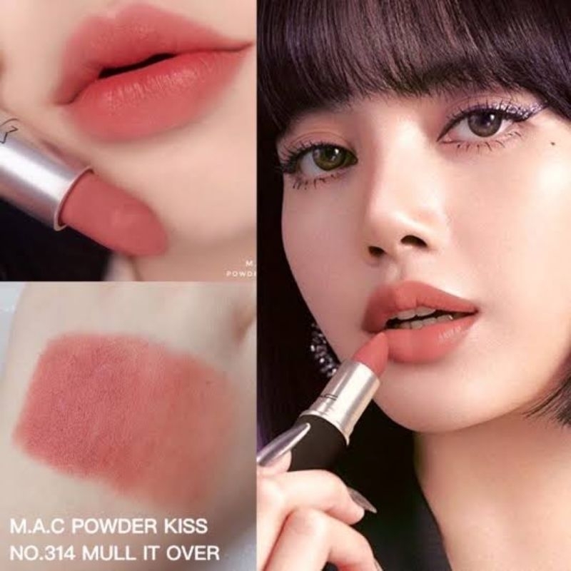 แท้💯MAC POWDER KISS LIPSTICK สี 314 mull it over สีขายดี