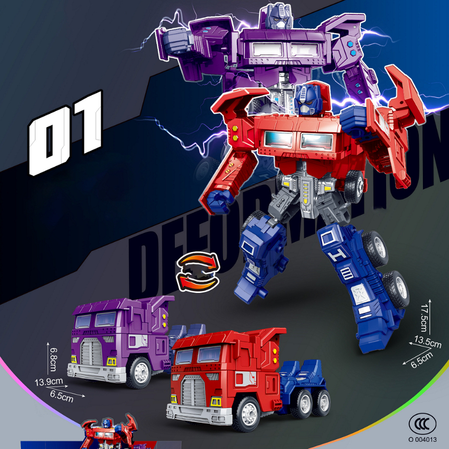 รถหุ่นยนต์แปลงร่าง รถบรรทุก Mecha Man ของเล่นเสริมการศึกษา 706