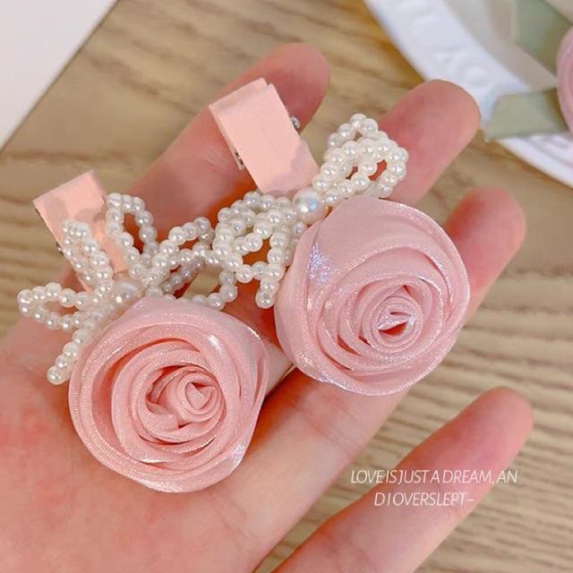 ร้านไทย พร้อมส่ง กิ๊บดอกไม้ กิ๊บดอกกุหลาบ น่ารักๆสไตล์เกาหลี
