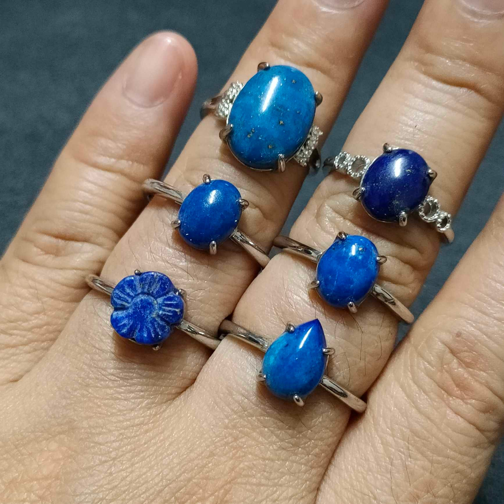 แหวนหินลาพิส ลาซูลี ทรงต่างๆ Lapis lazuli