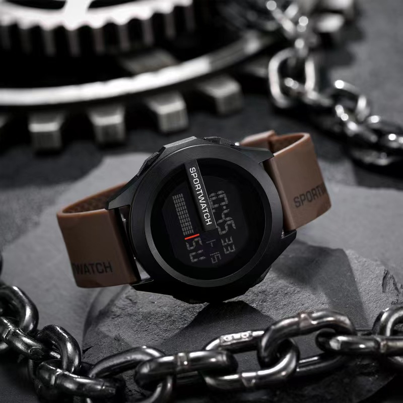 Sportwatch 1 นาฬิกาข้อมือดิจิทัล ดิจิตอลสายยาง สําหรับผู้ชาย  นาฬิกาแฟชั่นกีฬา กันน้ำจับเวลาตั้งปลุกได้ ส่งจากกทมด่วน
