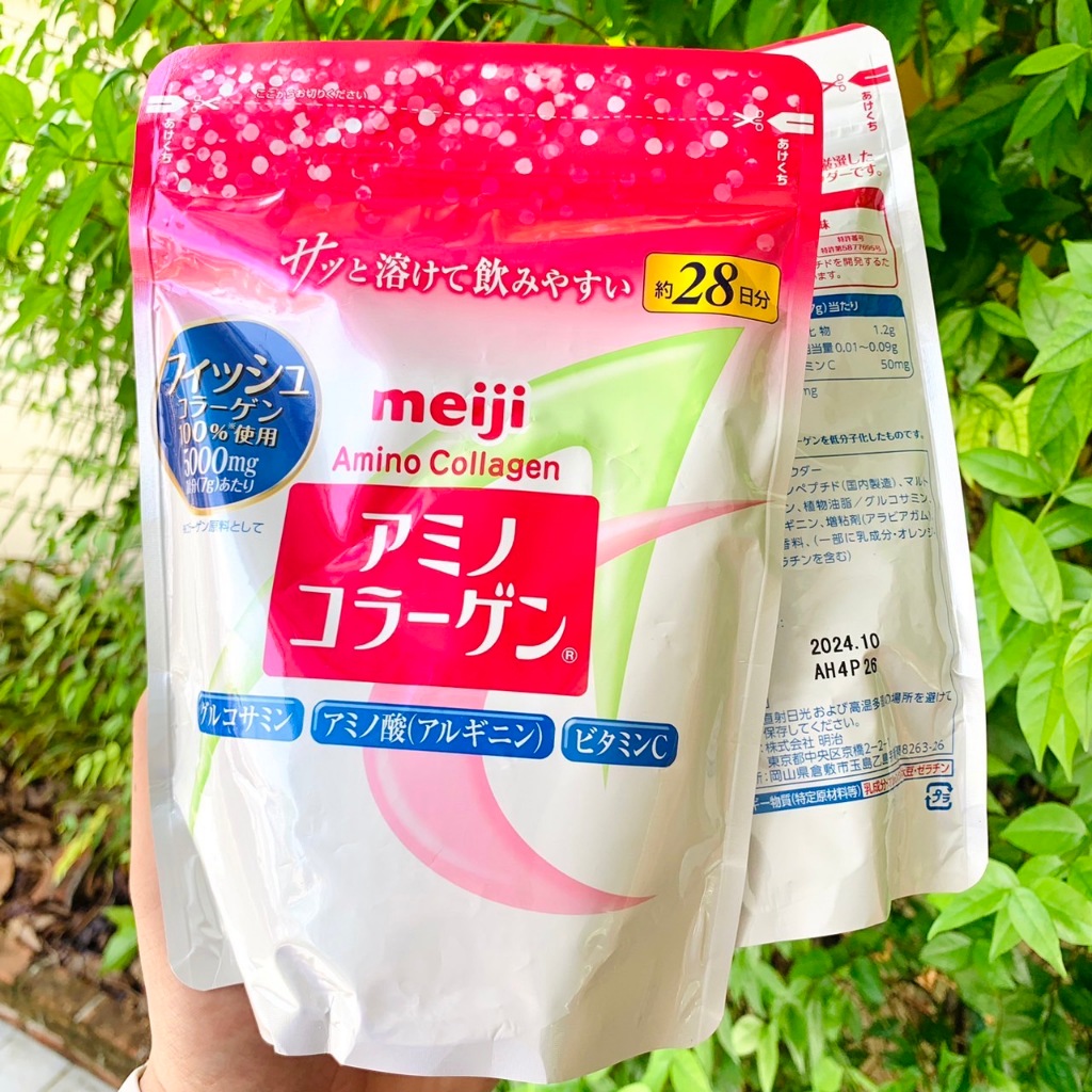 196กรัม Meiji Amino Collagen แบบเติม ขายดีอันดับ 1 ในประเทศ ญี่ปุ่น อาหารเสริม คอลลาเจน เปปไทด์ ขนาดเล็กพิเศษ