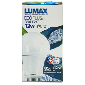 LUMAX หลอดไฟBLUB LED #ECO PLUS 15000 Hrs. 12W แสงขาว