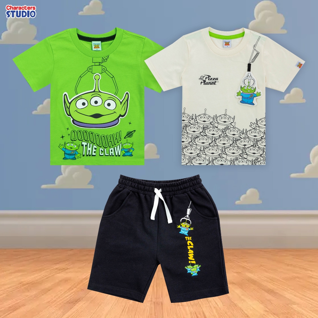 Disney Boy Toy Story Green Man T-Shirt - เสื้อยืดเด็กดิสนีย์ ทอย สตอรี่ เอเลี่ยน เด็ก1-7ปี