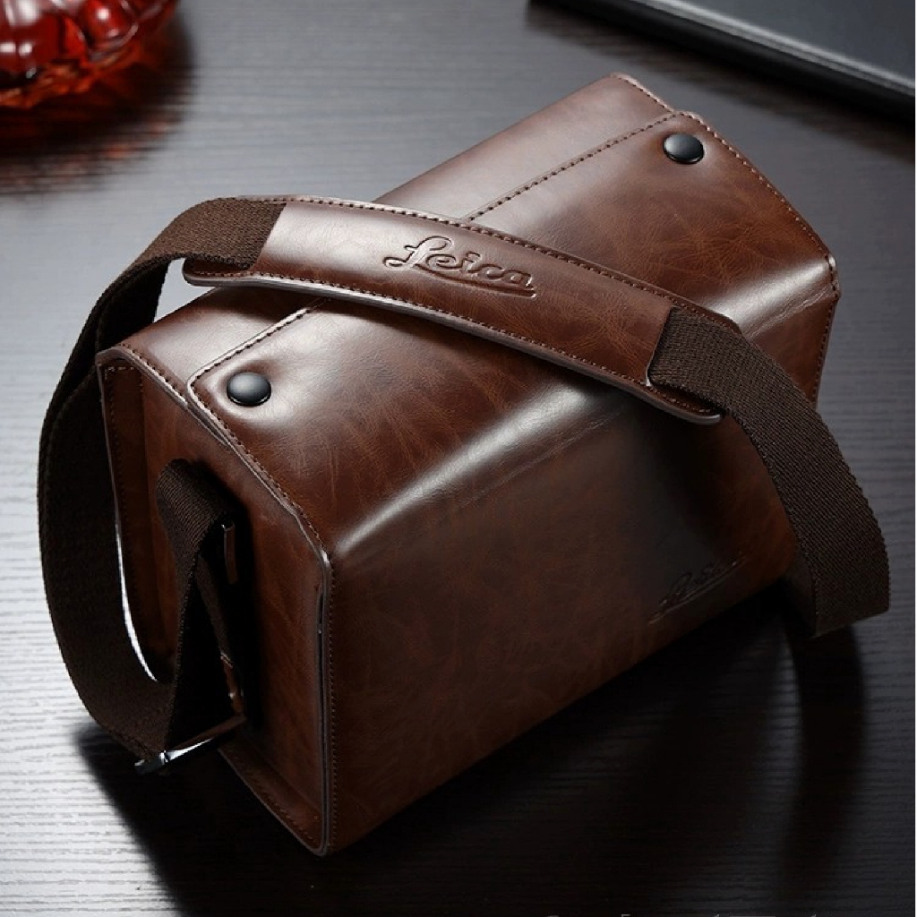 กระเป๋ากล้องหนัง PU Leica Camera Bag Dslr Mirrorless กันน้ำ อุปกรณ์เสริมกล้อง เคสและกระเป๋ากล้อง Canon nikon Fuji