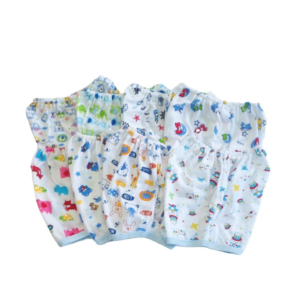 12 ตัว กางเกงผ้าป่าน สำหรับเด็กแรกเกิด 0-3 เดือน คละลาย