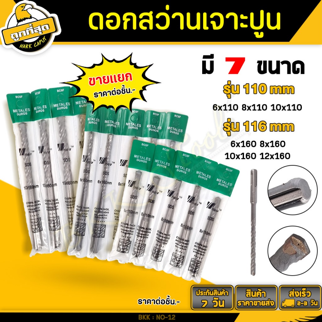 ดอกสว่านโรตารี่ ดอกโรตารี่ ดอกสว่านเจาะปูน ดอกสว่าน ดอกเจาะผนังอิฐ ดอกโรตารี่ มีขนาด 16-25มม.