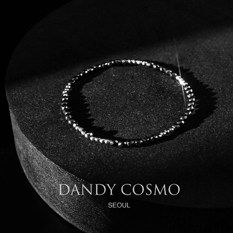 DANDY COSMO | กำไลหิน Hematite Silver Mix รุ่น GO ผู้ชาย 3MM Special Design