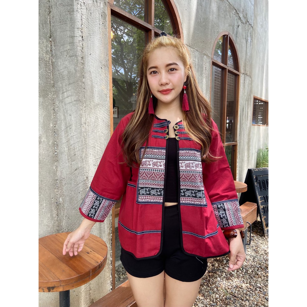 เสื้อคลุมแขนยาว ผ้าฝ้ายเชียงใหม่
