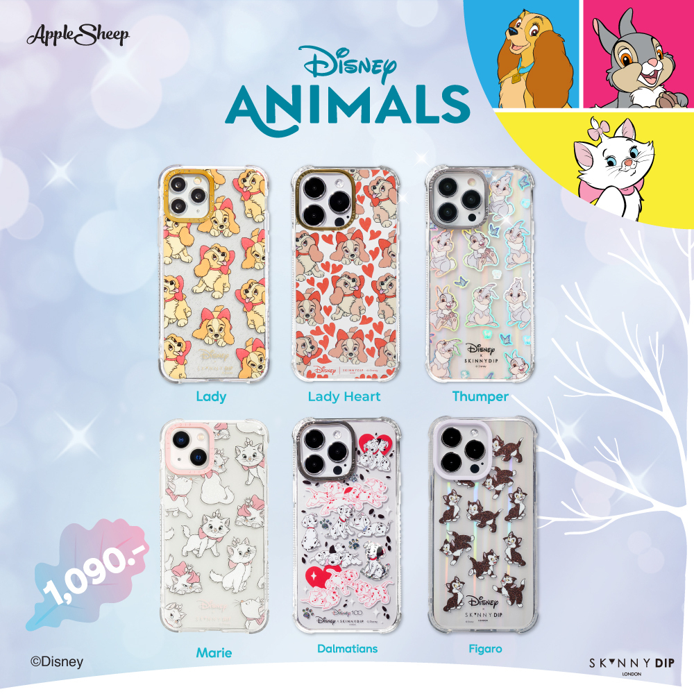 [Skinnydip Disney Animals 2] เคสมือถือสำหรับไอโฟน สำหรับ 12/13Pro/13 Pro Max/14 Pro /14 Pro Max ลิขสิทธิ์แท้ ของ ดิสนีย์
