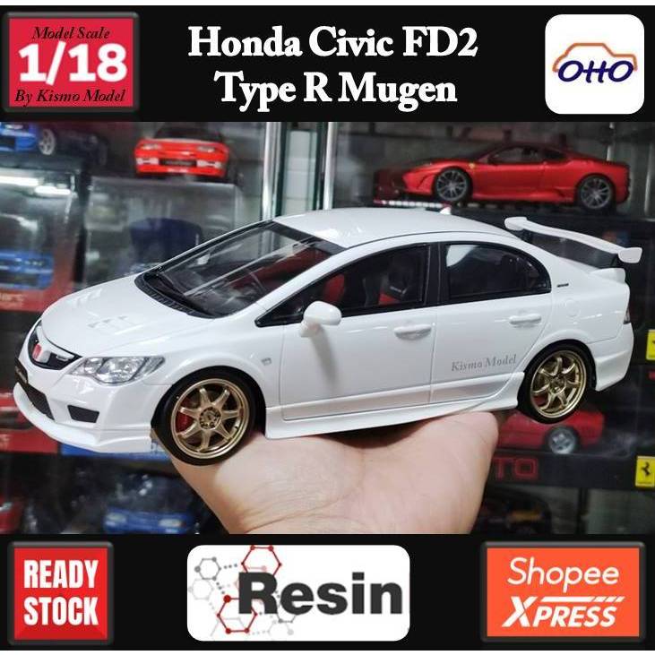 โมเดลรถcivic Honda civic typeR FD FK ขนาด สเกล scale 1:18 1/18 ราคา โมเดลรถของขวัญ