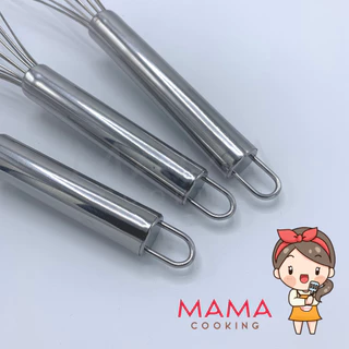 Mama Cooking - ที่ตีไข่ ที่ตีฟอง ตะกล้อตีไข่ ขนาด 8, 10, 12 นิ้ว ผลิตจากสแตนเลส สำหรับผสมอาหาร ทำขนม