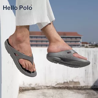 Hello Polo รองเท้าแตะผู้ชาย รองเท้าสุขภาพ สไตล์เบาๆ กันน้ำ ทำความสะอาดง่าย อยู่บ้าน ออกไปข้างนอก กลางแจ้ง HP8002