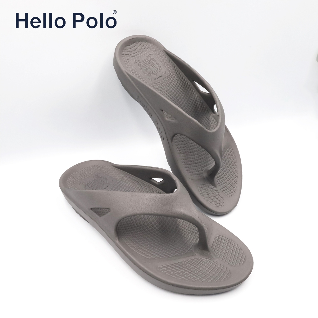 Hello Polo รองเท้าแตะผู้ชาย รองเท้าสุขภาพ สไตล์เบาๆ กันน้ำ ทำความสะอาดง่าย อยู่บ้าน ออกไปข้างนอก กลางแจ้ง HP8002