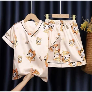 TT3333 V EASY ชุดนอนคอวีแบบสั้นมีลวดลายที่หลากสีหลากลายให้เลือก เนื้อผ้าซาตินบางเบาไม่ร้อนสีสันลวดลายน่ารักโดนใจสุดๆ