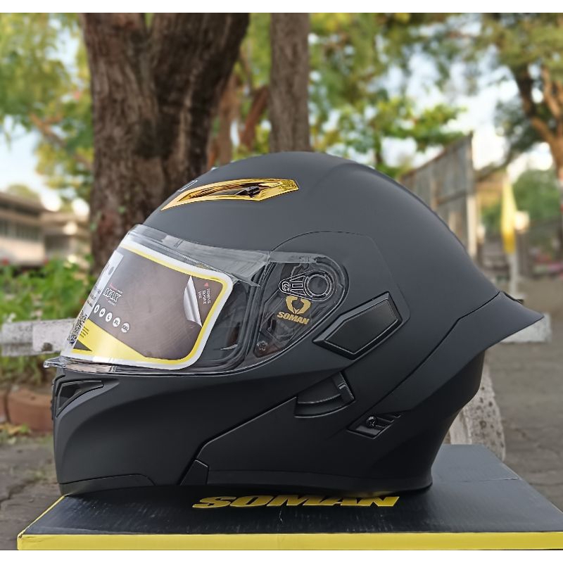หมวกกันน็อคเต็มใบ Soman รุ่น SM955-S ยกคางได้ สวมใส่สะดวกสบาย
