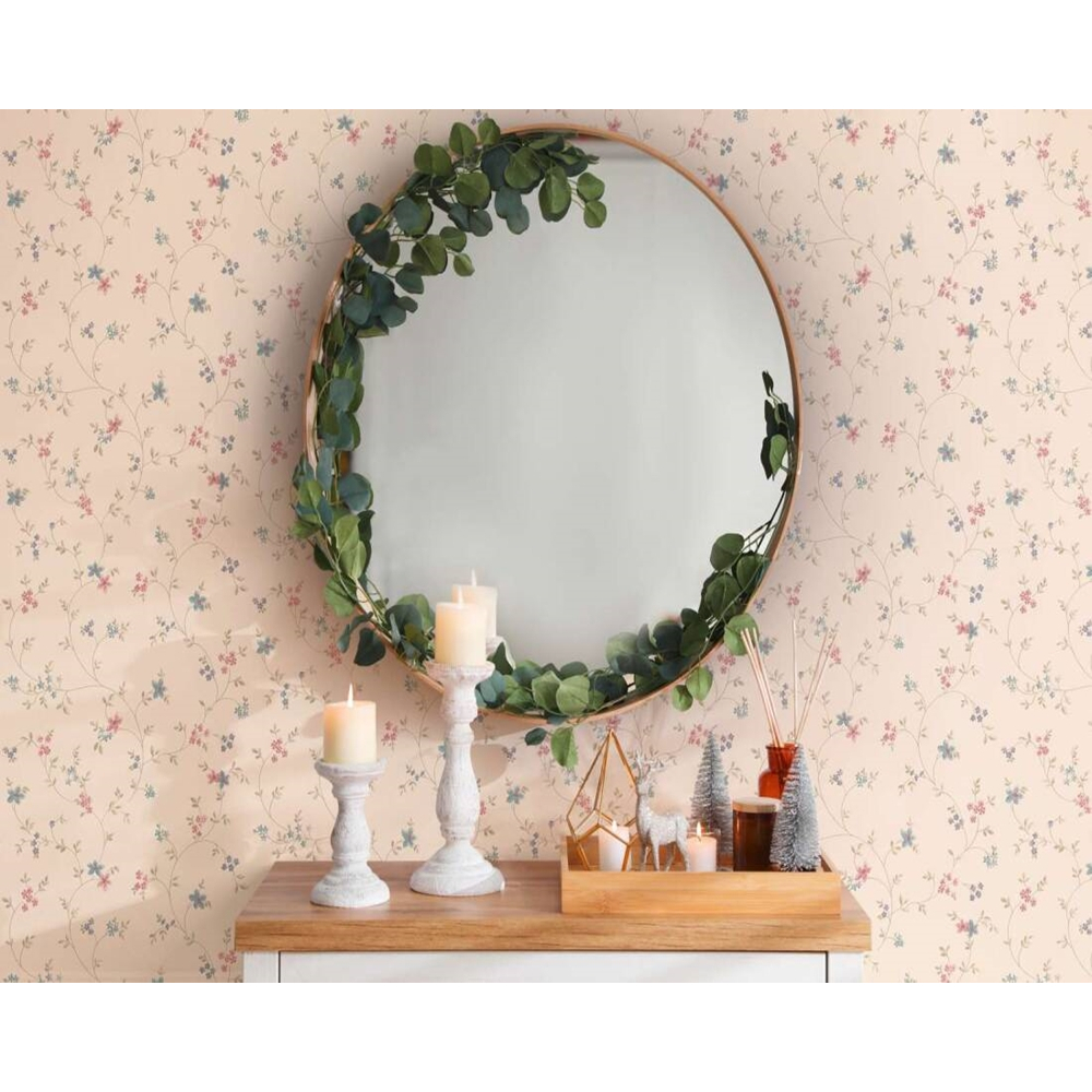 MD wallpaper วอลเปเปอร์ติดผนังชนิดทากาว ลายดอกไม้    คอลเลกชัน wood n stone 4