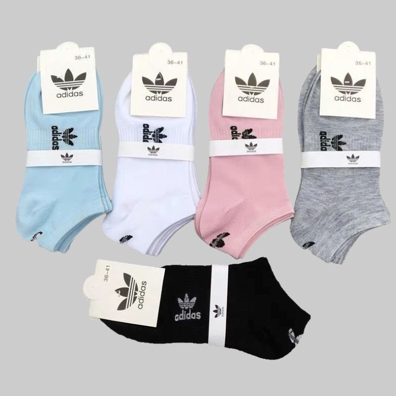 (1แพ็ค มี10 คู่) ถุงเท้าAdidas ถุงเท้าข้อสั้น กีฬาผู้หญิง คละสี ลดกลิ่บอับ นุ่ม ยืดหยุ่น ระบายอากาศดี ใส่สบาย