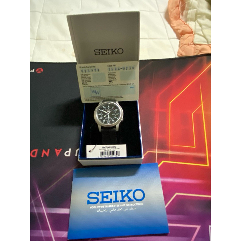 นาฬิกา Seiko Sport 5 Automatic Military Watch มือ2 90%