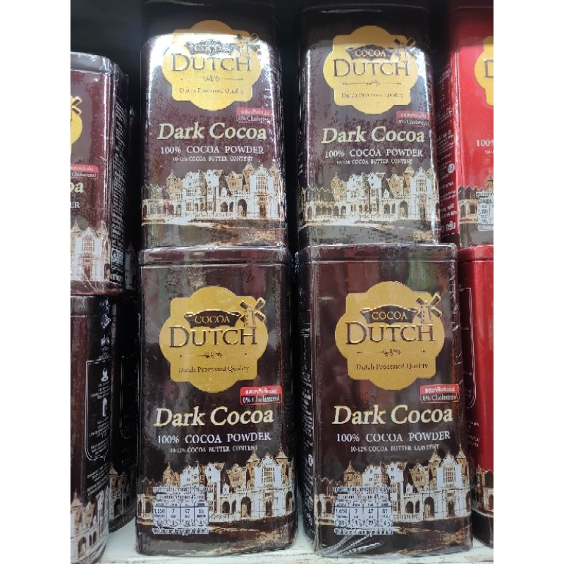 โกโก้ดัทช์ Dark Cocoa รสชาติเข้มข้น ชนิดผง100% สีน้ำตาลเข้ม ขนาด380 กรัม