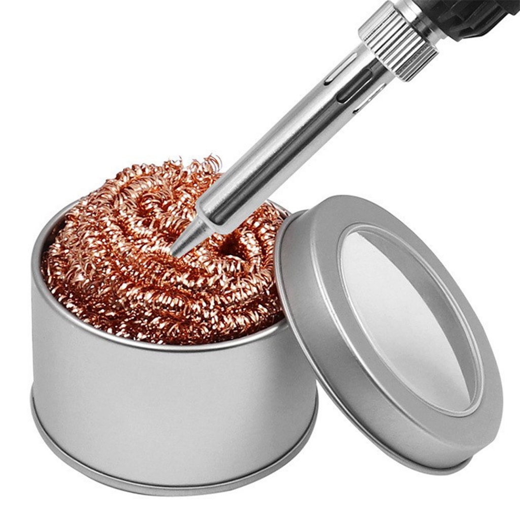 ฝอย ทำความสะอาด ปลายหัวแร้ง กระปุก ทำความสะอาด ปลายหัวแร้ง Soldering tip nozzle cleaner ball.