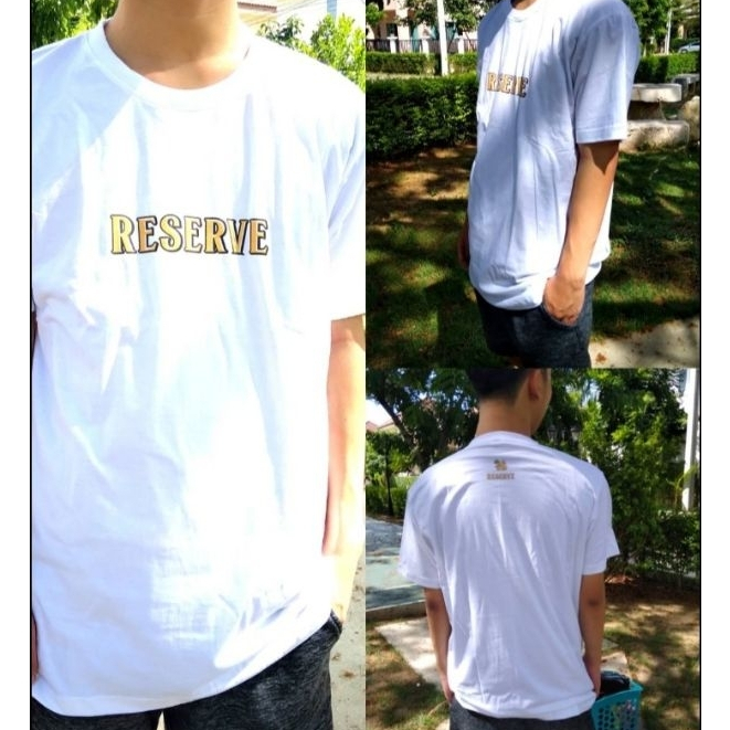 เสื้อยืดคอกลมสิงห์ สีขาว ,  สีเหลือง  ทำจากผ้า cotton อย่างดี