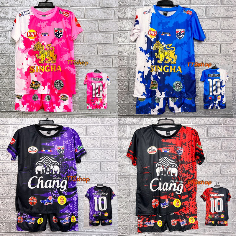 ชุดกีฬาเด็ก ชุดเด็กพิมพ์ลาย เสื้อ+กางเกง