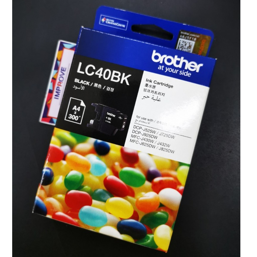 ตลับหมึกอิงค์เจ็ท LC-40BK ดำ LC40 Brother MFC-J430W/MFC-J625DW/MFC-J825DW