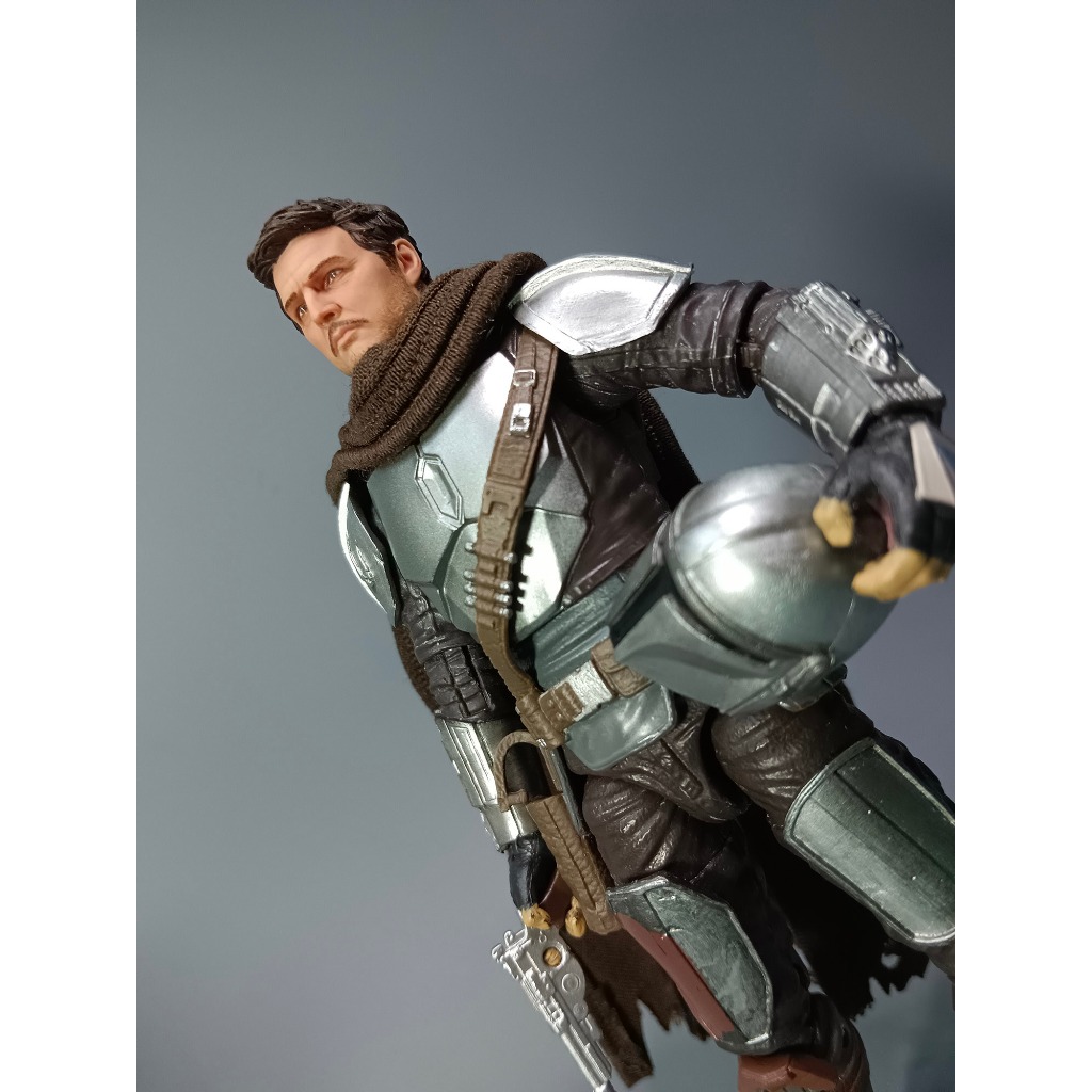 pedro pascal head 1/12  for mandalorian   starwar black series  mafex  shf