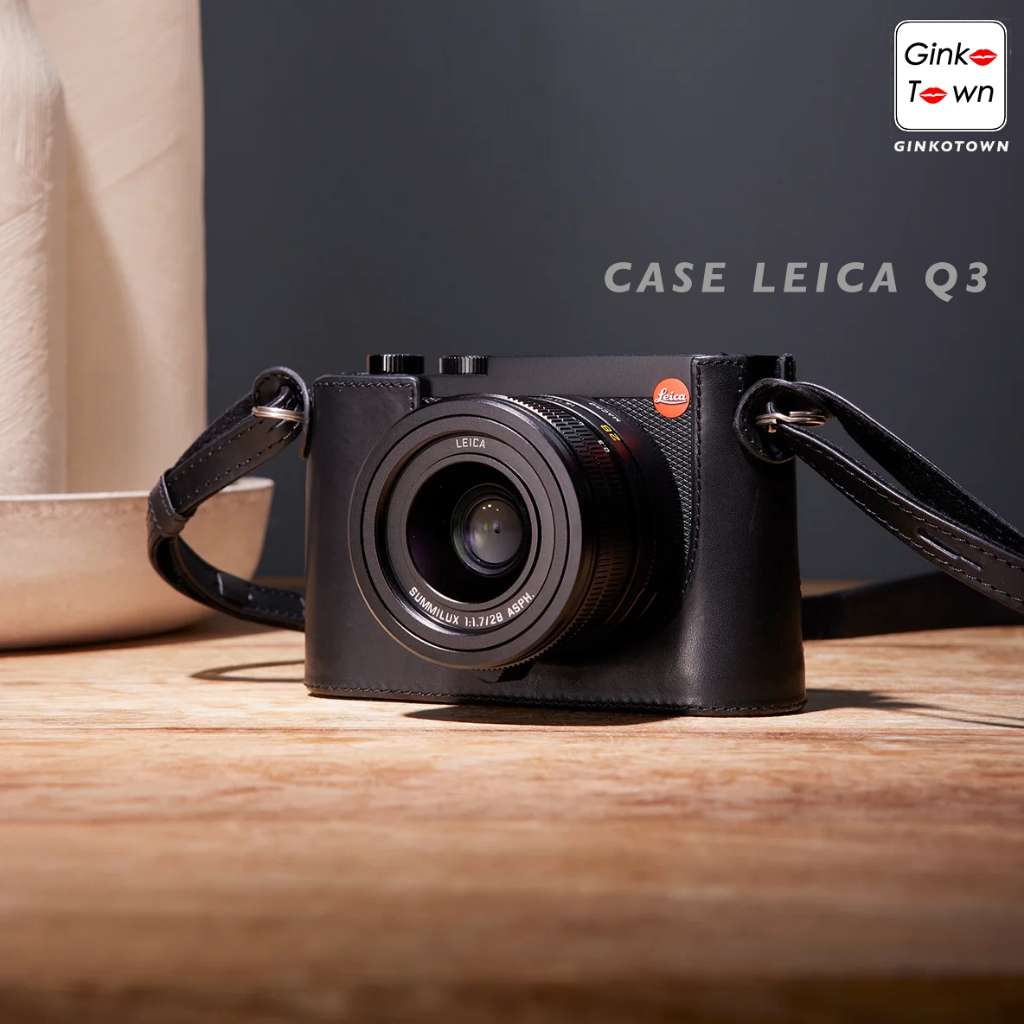 [ลดเพิ่มสูงสุด 2,000]    HALFCASE LEICA Q3, LEATHER, Black ดำ