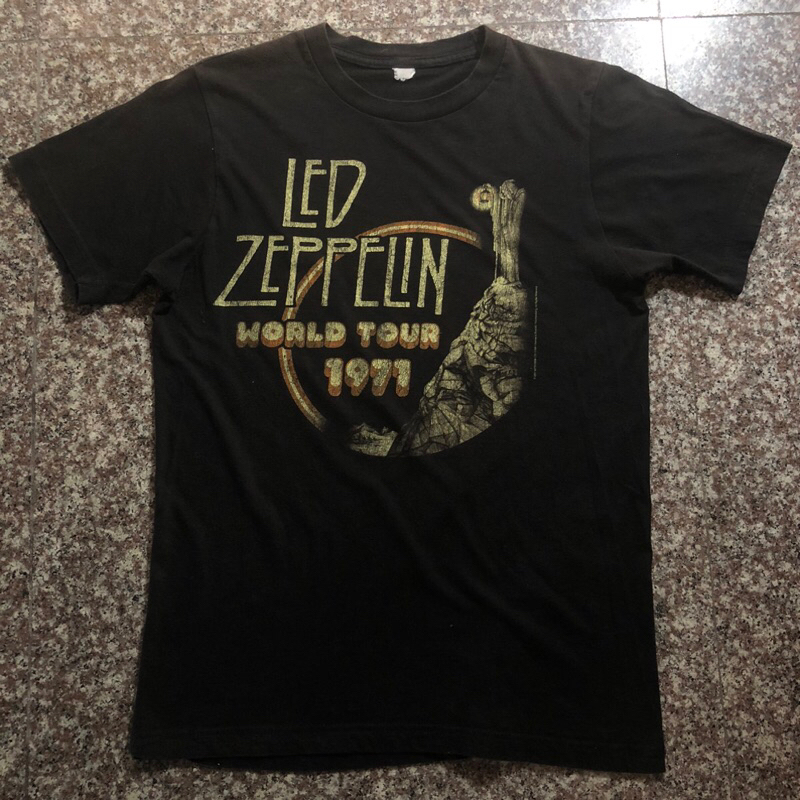 vtg.T-Shirt เสื้อวง LED ZEPPELIN WORLD TOUR 1971 2007 100% COTTON