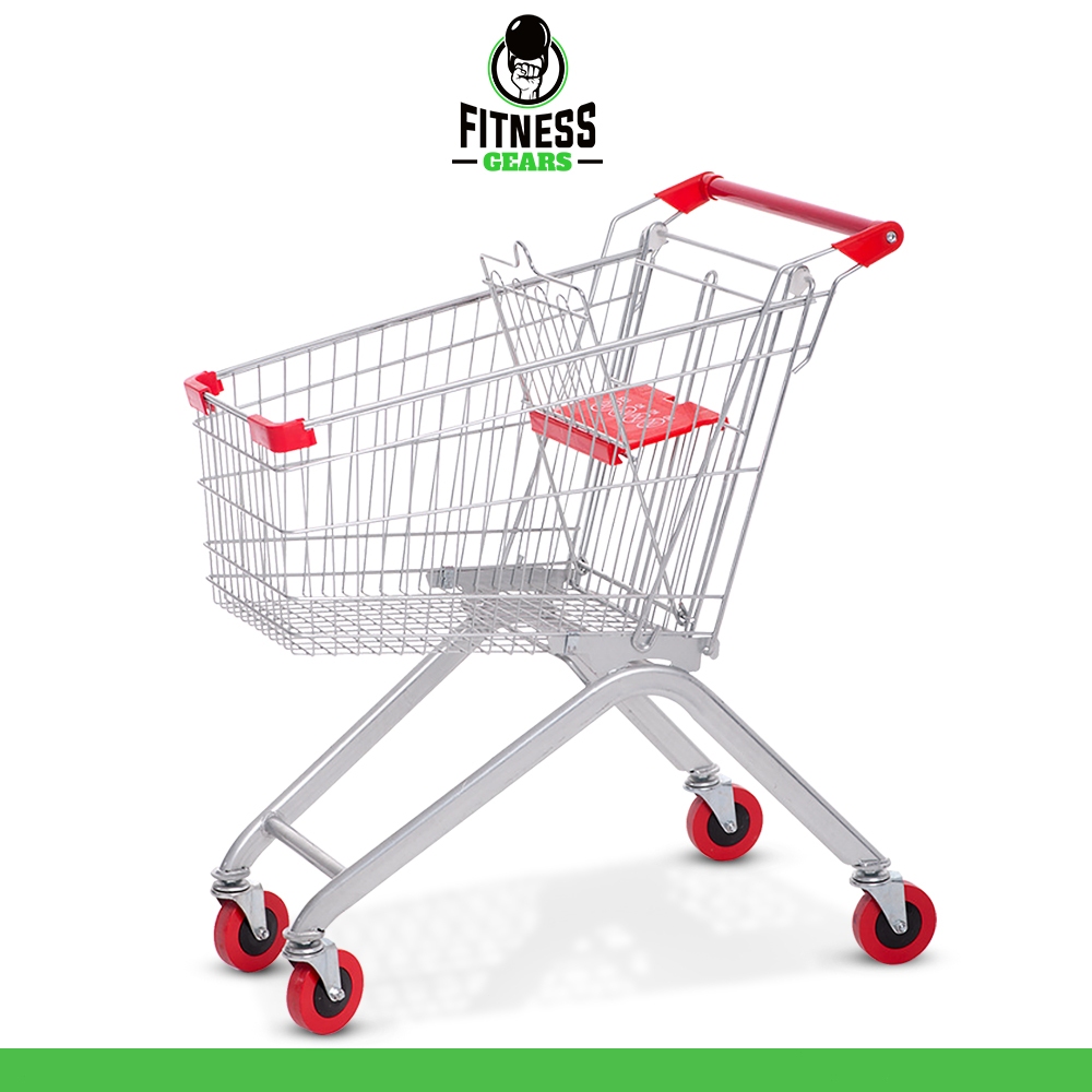 Fitness Shopping Trolley รถเข็นซุปเปอร์มาร์เก็ต 4 ล้อ ไม่ทำพื้นเป็นรอย รถเข็นช็อปปิ้ง