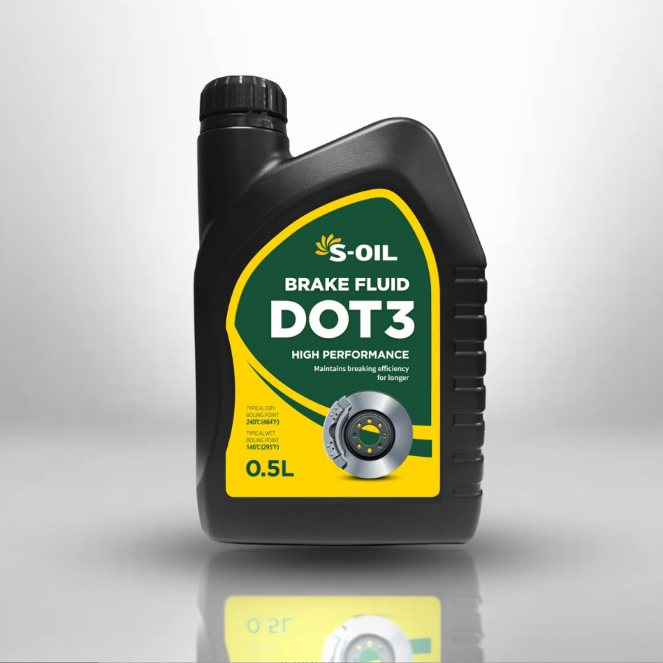น้ำมันเบรคเกรดสังเคราะห์ S-OIL BRAKE FLUID DOT 3
