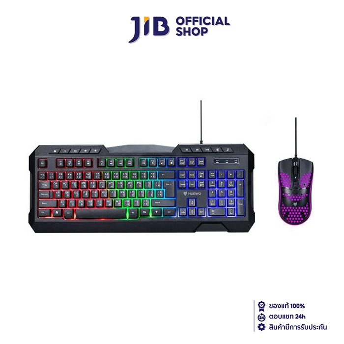 KEYBOARD & MOUSE (คีย์บอร์ดและเมาส์) NUBWO NKM634 BLACK