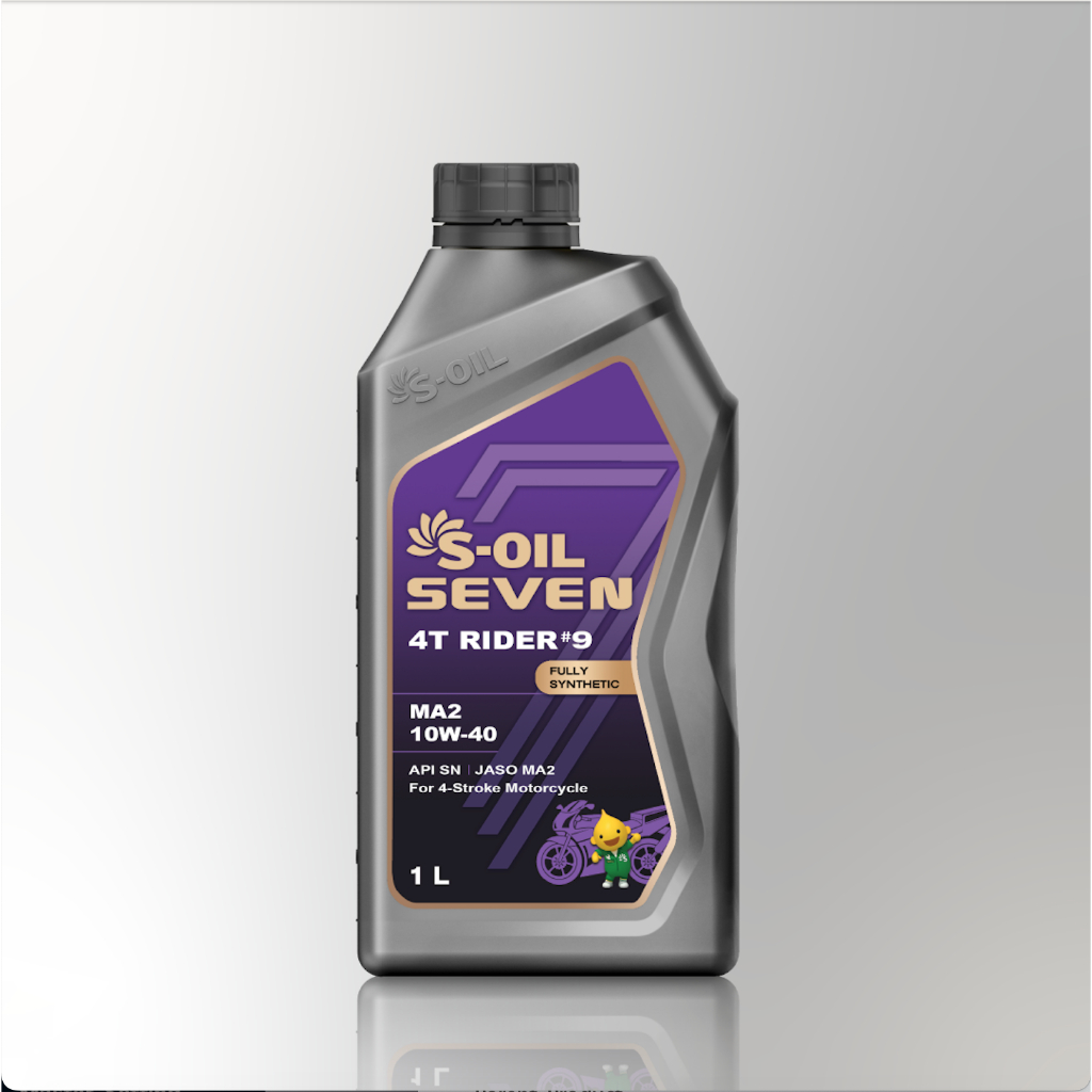 น้ำมันเครื่อง S-OIL 7 4T RIDER #9 MA2 10W40 สังเคราะห์ 100%