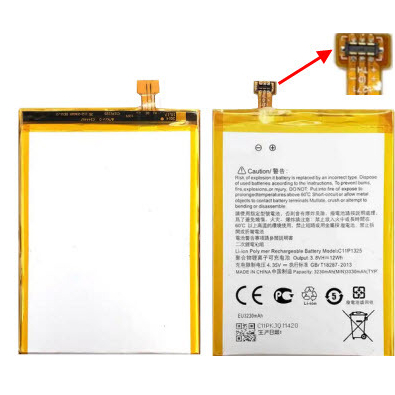 แบตเตอรี่ Asus Zenfone 6,Z002,T00G,A600CG,A601CG (C11P1325) 6.5x8.8 cm. 3330 mAh.