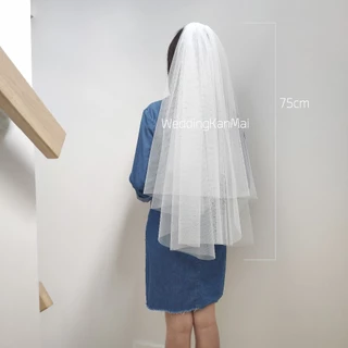 เวลเจ้าสาว 55-100cm แนวเรียบหรู (งานดี ผ้าสวย ทรงเยี่ยม) V10 พร้อมส่ง!