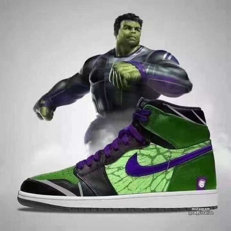 รองเท้าหุ้มข้อ Nike​ air​ jordan​ 1​ high​ x Marvel รองเท้าผ้าใบไนกี้จอแดนมาเวล​ โคตรเท่🔥