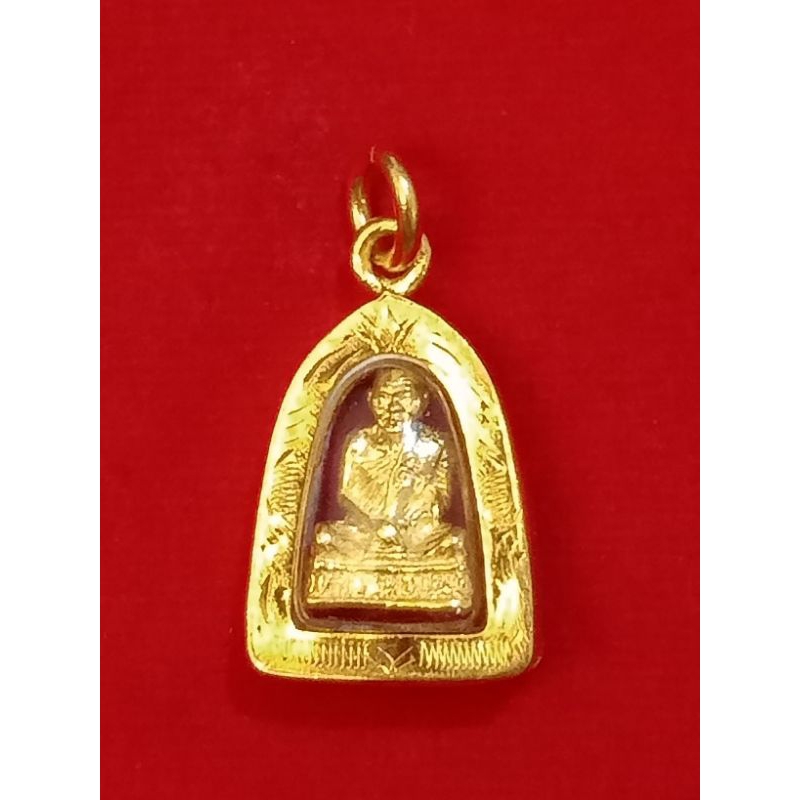 จี้ หลวงปู่ทวด วัดช้างให้ กรอบหนาพิเศษสวยมาก แท้ 100% กรอบกันน้ำ 100% หุ้มทอง 96.5%