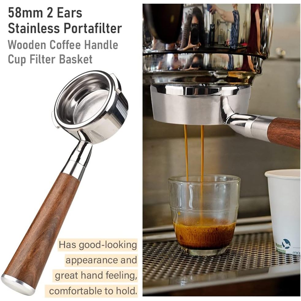 ที่จับเครื่องชงกาแฟ ด้ามชงกาแฟ หัวชงกาแฟ stainless 304 stainless Bottomless Portafilter for 58mm Gaggia เตรียมจัดส่ง