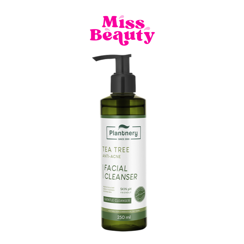 Plantnery Tea Tree Facial Cleanser 250 ml เจลล้างหน้า ที ทรี สำหรับผู้มีปัญหาสิว ผิวมัน