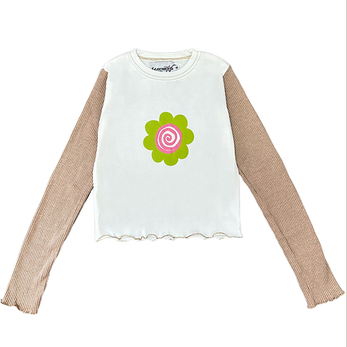 VGH FLOWER L/S TEE [WHITE]