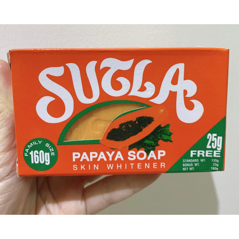 SUTLA PAPAYA SOAP สบู่มะละกอ ฟิลิปปินส์ สุทละ 160g(1ก้อน)