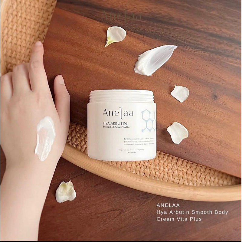 [ของแท้100%] Anelaa - Hya Arbutin smooth body cream Vita Plus