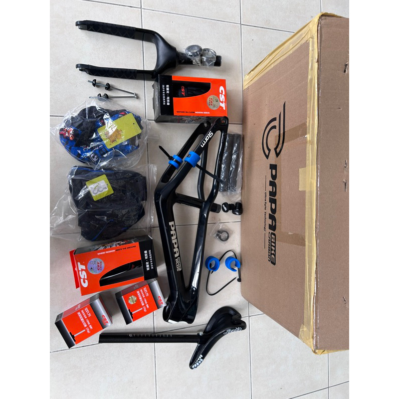 โครงคาร์บอน Papa bike และอุปกรณ์สำหรับจักรยานขาไถ บาลานซ์ไบค์