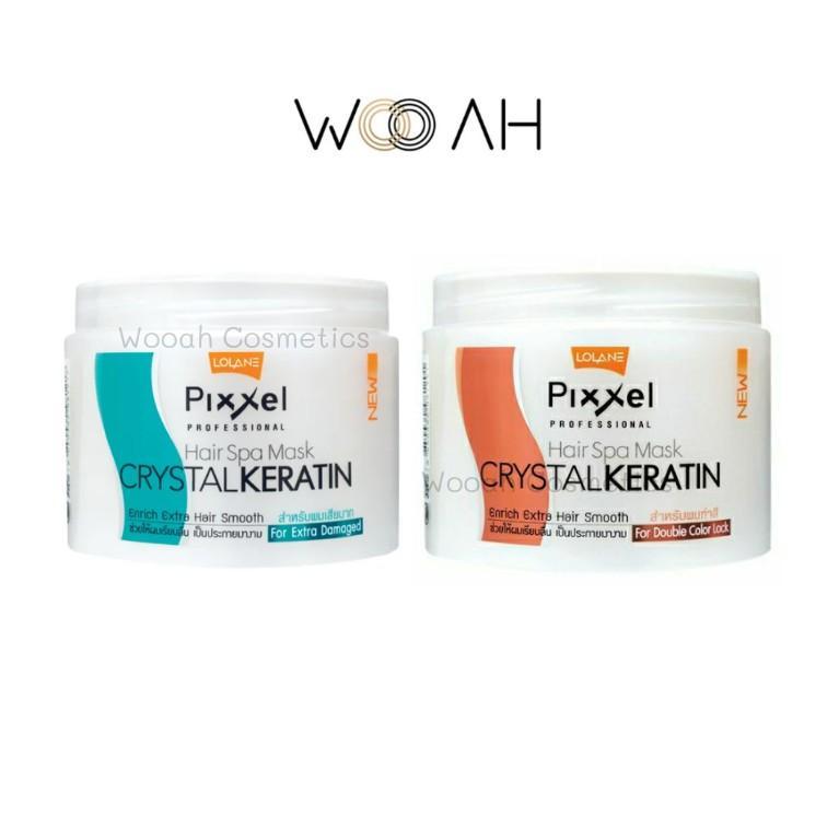 มาส์ก Lolane Pixxel Hair Spa Mask Keratin 225g/450g โลแลน แฮร์สปา คริสตัล เคราติน บำรุงผม ครีมนวด
